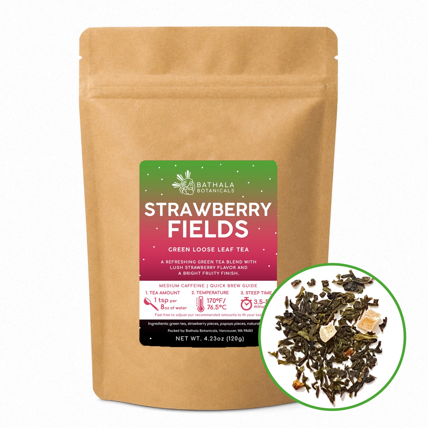 Strawberry Fields – Lush Fruity Loose Leaf Green Tea