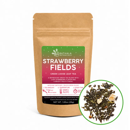 Strawberry Fields – Lush Fruity Loose Leaf Green Tea