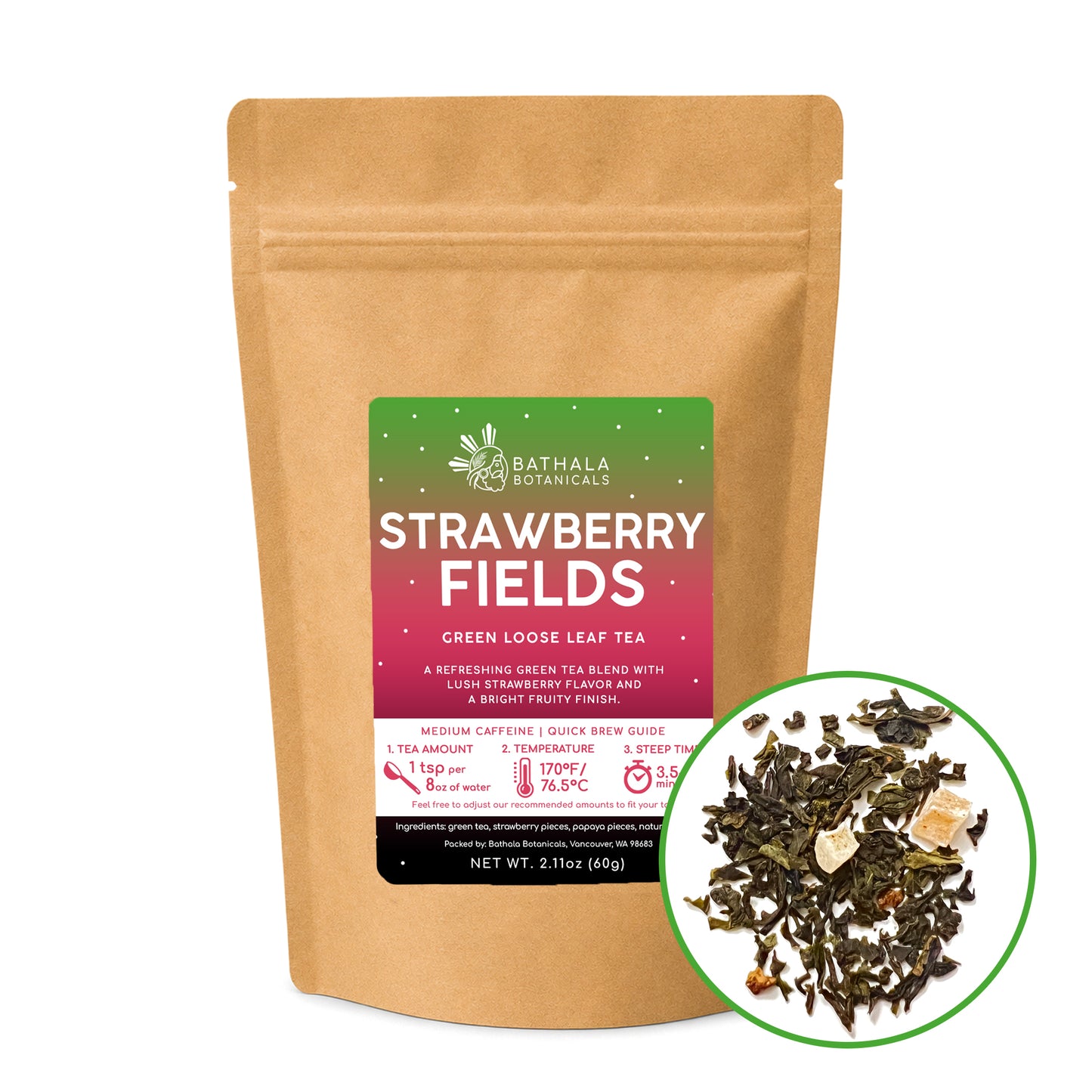 Strawberry Fields – Lush Fruity Loose Leaf Green Tea