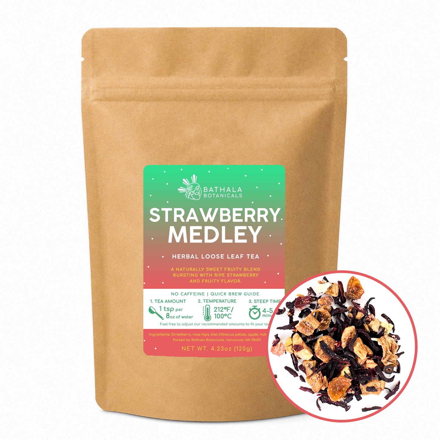 Strawberry Medley – Loose Leaf Herbal Decaf Fruit Tea