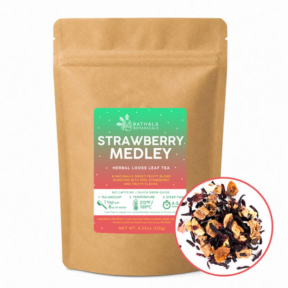 Strawberry Medley – Loose Leaf Herbal Decaf Fruit Tea