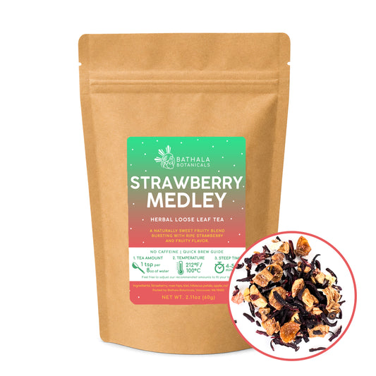 Strawberry Medley – Loose Leaf Herbal Decaf Fruit Tea