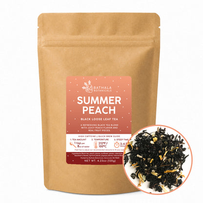 Summer Peach – Loose Leaf Black Tea with Juicy Peach Flavor
