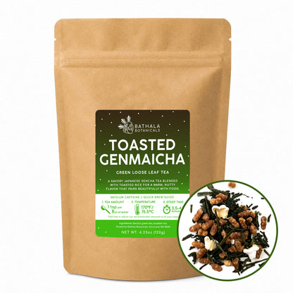 Toasted Genmaicha – Loose Leaf Sencha Green Tea with Toasted Rice