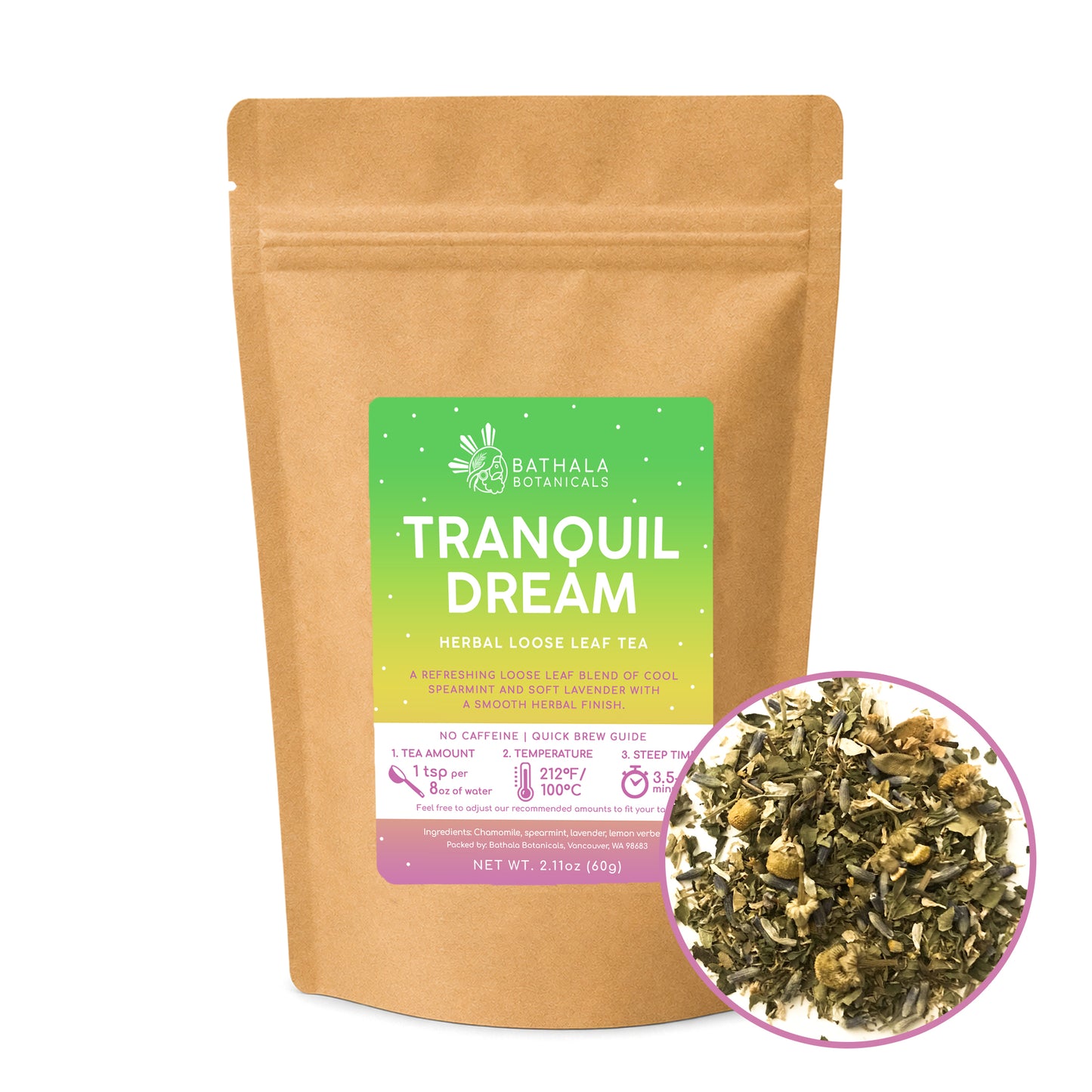 Tranquil Dream – Loose Leaf Herbal Tea with Chamomile & Lavender