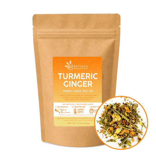 Turmeric Ginger – Caffeine-Free Herbal Loose Leaf Tea Blend