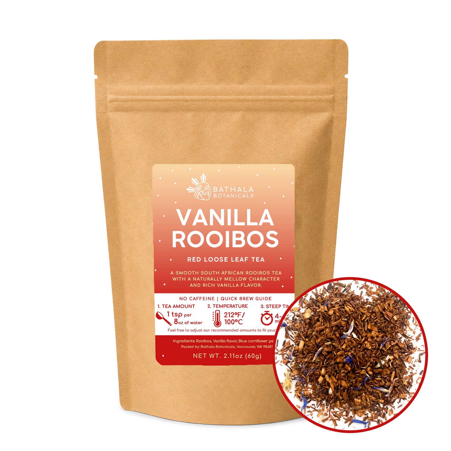 Vanilla Rooibos – Caffeine-Free Herbal Red Tea with Sweet Vanilla