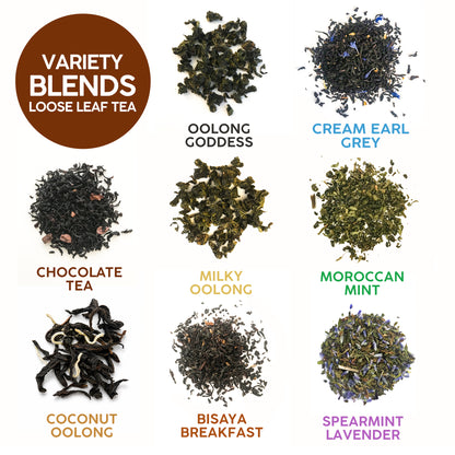 Loose Leaf Tea Sampler – Variety Pack of 8 Artisan Tea