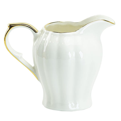 White & Gold Scallop Porcelain Tea Time Set