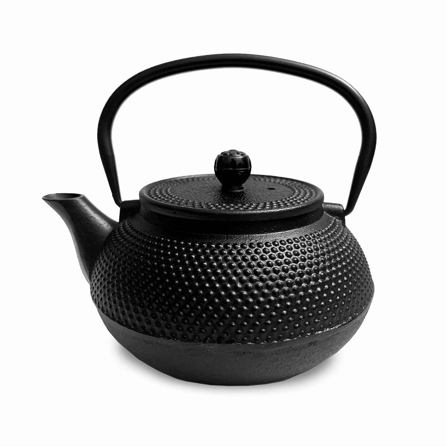 Bathala Botanicals Black Cast Iron Teapot with Stainless Steel Infuser for Loose Tea - 600ml / 20oz Durable Loose Leaf Tea Pot for All Tea