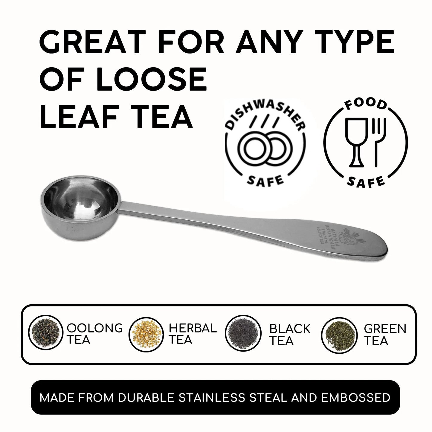 Bathala Botanicals Perfect Tea Loose Leaf Measuring Spoon – One Cup Serving Size
