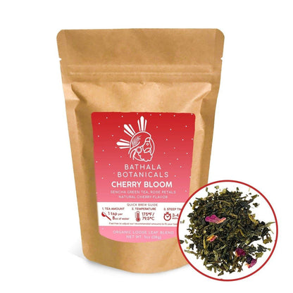 Cherry Bloom - Bathala Botanicals Loose Leaf Tea Blend - Choose from 1oz | 2oz | 4oz - Tea Sample Sizes - Loose Leaf Tea Gift - Bathala Botanicals