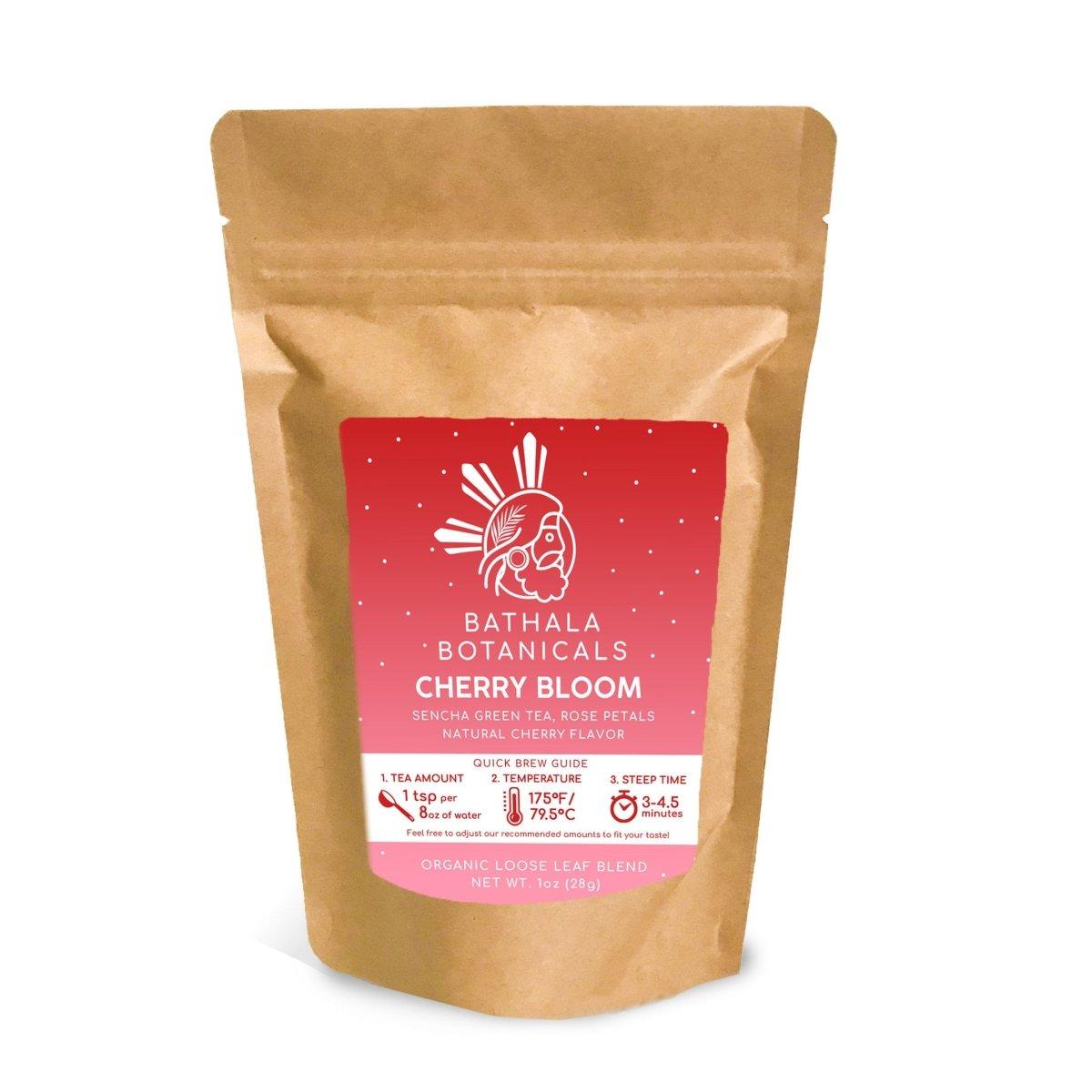 Cherry Bloom - Bathala Botanicals Loose Leaf Tea Blend - Choose from 1oz | 2oz | 4oz - Tea Sample Sizes - Loose Leaf Tea Gift - Bathala Botanicals