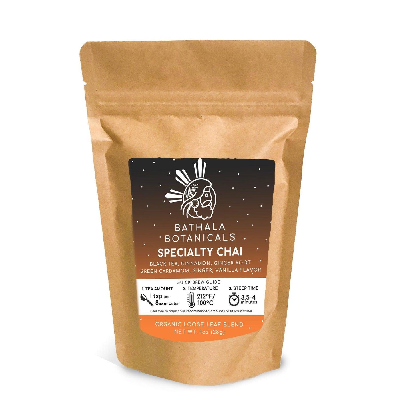 Specialty Chai - Bathala Botanicals Loose Leaf Black Tea - 1oz | 2oz | 4oz Tea Pack - Chai Tea Gift - Premium Chai Tea - Bathala Botanicals