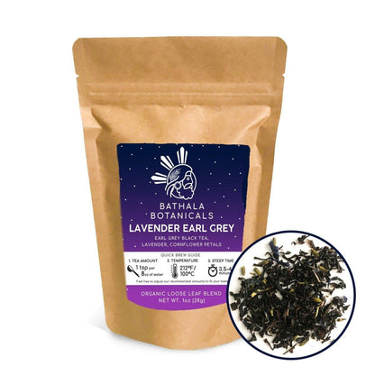 Lavender Earl Grey - Bathala Botanicals Loose Leaf Lavender Earl Grey - 1oz| 2oz | 4oz Tea Pack - Lavender Earl Grey Gift - Premium Tea - Bathala Botanicals