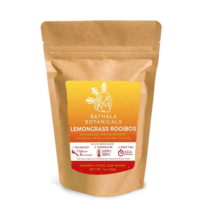 Lemon Grass Rooibos - Bathala Botanicals Herbal Decaf Loose Leaf Tea Blend - Choose from 1oz | 2oz | 4oz - Tea Sample - Herbal Loose Red Tea Gift - Bathala Botanicals