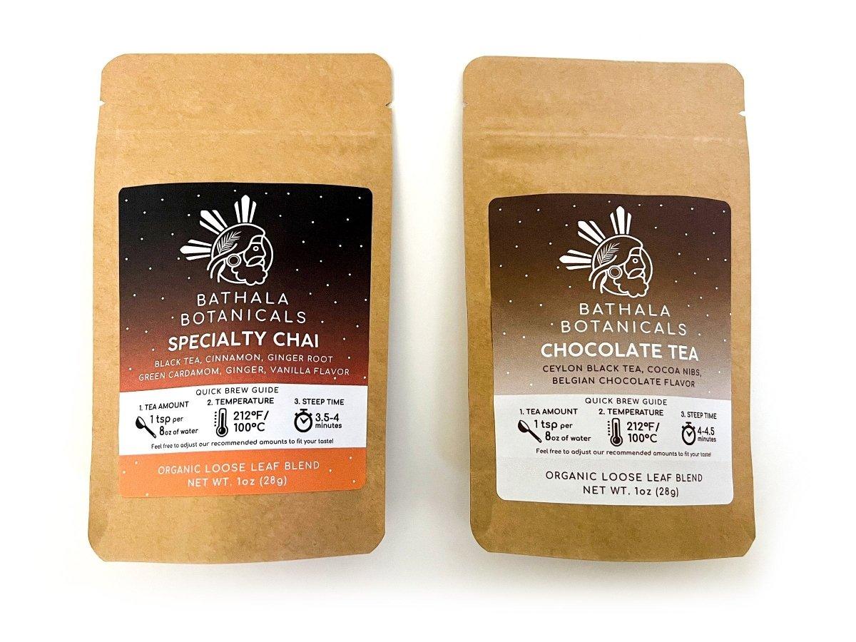 Loose Leaf Black Tea Assortments Sampler Pack Bathala Botanicals - Choose Any 4 or All 8 - Tea Variety Pack - Tea Sample Pack - Tea Gift Set - Bathala Botanicals