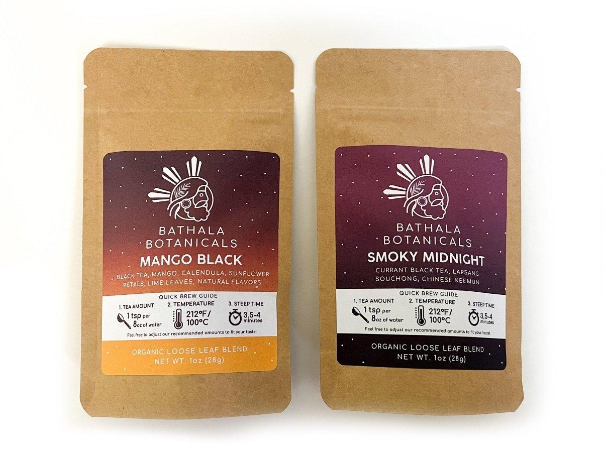 Loose Leaf Black Tea Assortments Sampler Pack Bathala Botanicals - Choose Any 4 or All 8 - Tea Variety Pack - Tea Sample Pack - Tea Gift Set - Bathala Botanicals