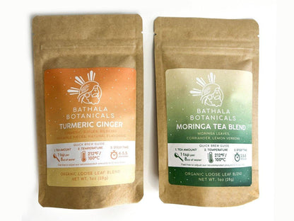 Loose Leaf Herbal Decaf Tea Sampler Pack Bathala Botanicals - Choose Any 4 or All 8 - Caffeine-Free Tea Variety Pack - Tea Samples - Tea Gift Set - Bathala Botanicals