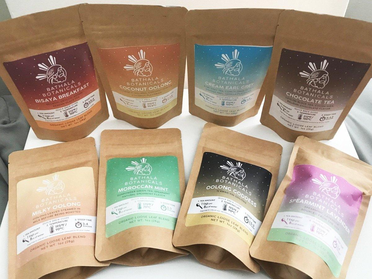 Loose Leaf Mix and Match Custom Made Tea Sampler Pack Bathala Botanicals - Choose Any Tea Variety Pack - Tea Sample Pack - Tea Gift Set - Bathala Botanicals