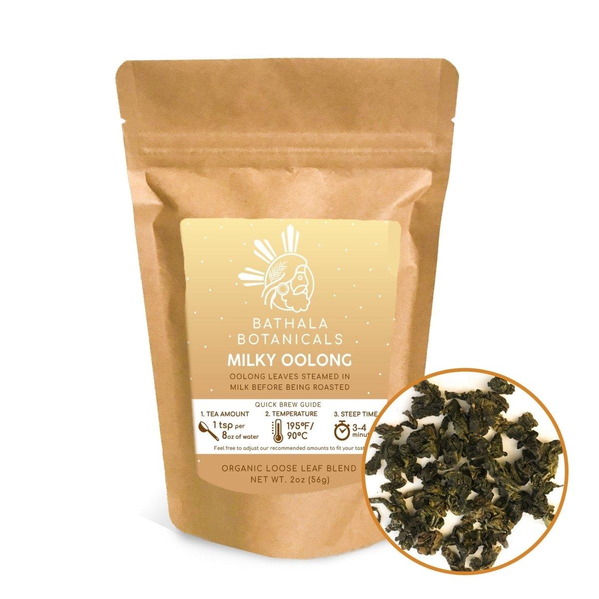 Milky Oolong Tea - Bathala Botanicals Loose Leaf Oolong Tea - 1oz | 2oz | 4oz Tea Pack - Milky Oolong Gift - Premium Quality Oolong - Bathala Botanicals