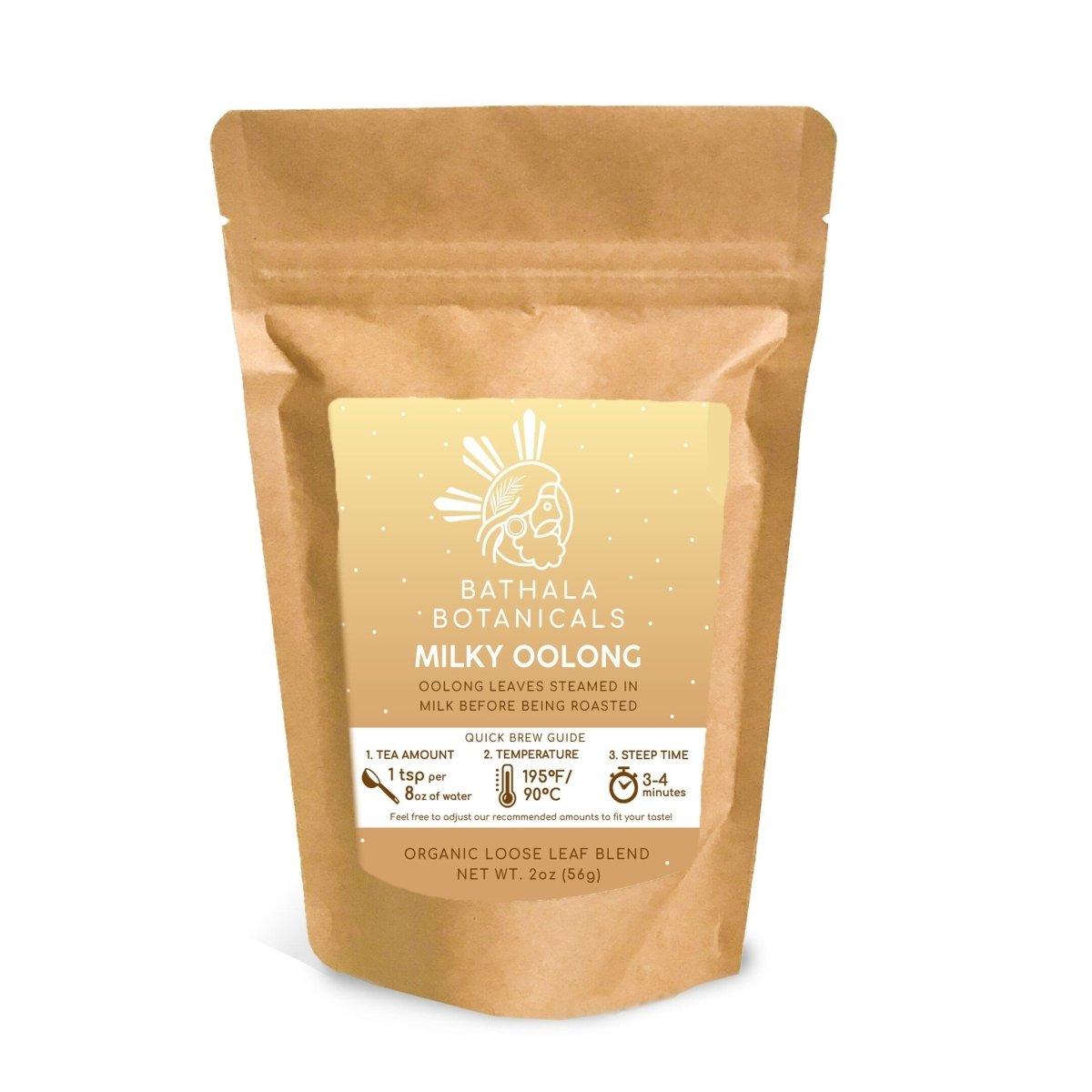 Milky Oolong Tea - Bathala Botanicals Loose Leaf Oolong Tea - 1oz | 2oz | 4oz Tea Pack - Milky Oolong Gift - Premium Quality Oolong - Bathala Botanicals