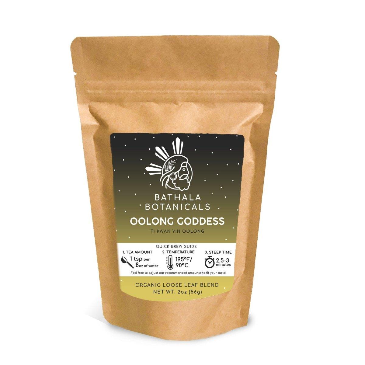 Oolong Goddess - Bathala Botanicals Loose Leaf Oolong Tea - 1oz | 2oz | 4oz Tea Pack - Ti Kwan Yin Tea Gift - Premium Quality Oolong Tea - Bathala Botanicals